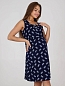 Женская ночная сорочка для беременных и кормящих 8.104 темно-синий/мышки