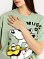 Женская футболка "Oversize" арт. к1242сх / Светлый хаки