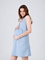 Женская ночная сорочка для беременных и кормящих 8.136 голубая
